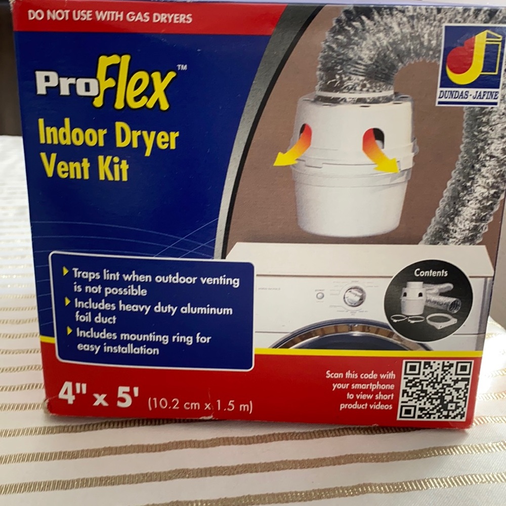 Indoor dryer vent kit